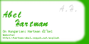 abel hartman business card